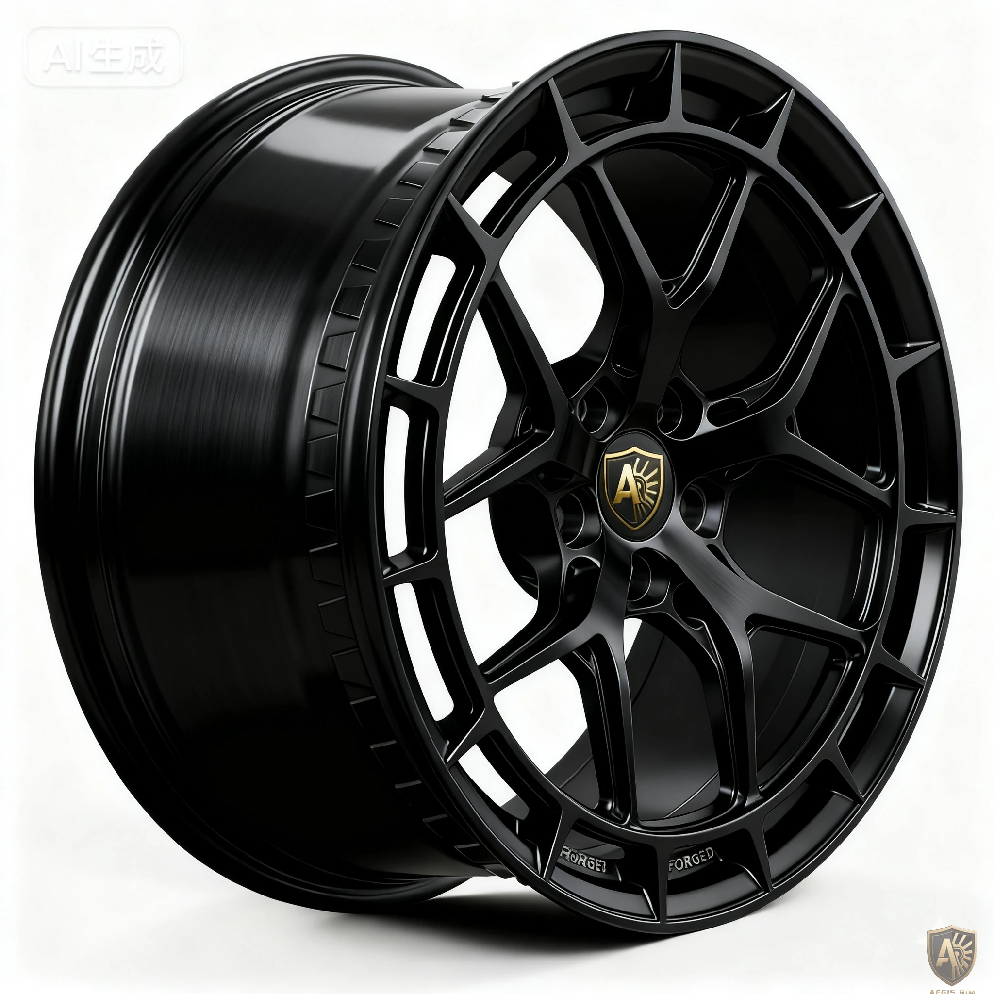 Aegis Forge Prodesign Geometric 001 Gloss Black Front 2