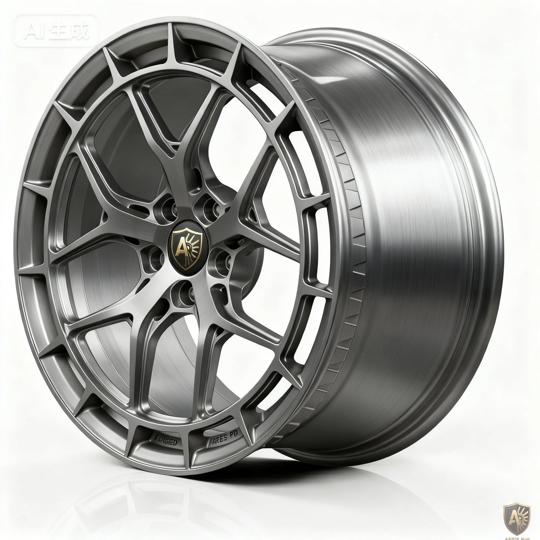 Aegis Forge Prodesign Geometric 001 Gloss Grey 45 Degree Tilt 2