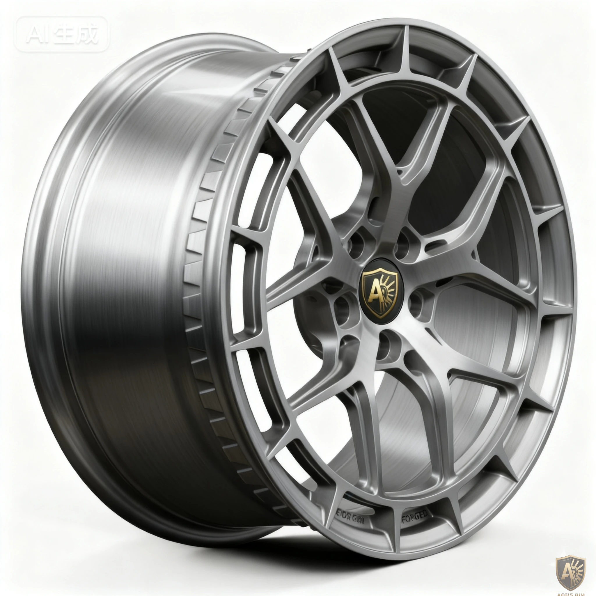 Aegis Forge Prodesign Geometric 001 Gloss Grey 45 Degree Tilt