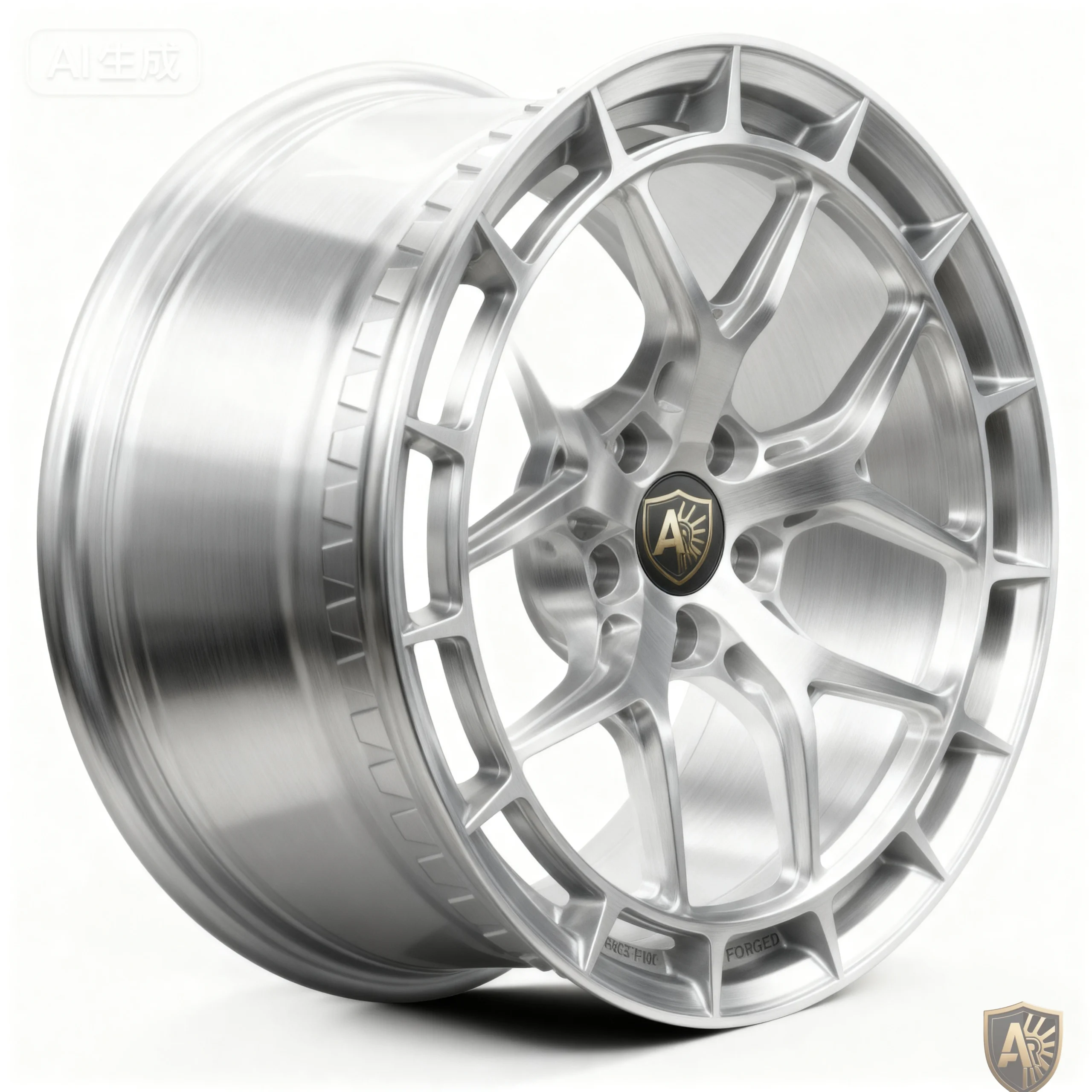 Aegis Forge Prodesign Geometric 001 Gloss Silver 45 Degree Tilt