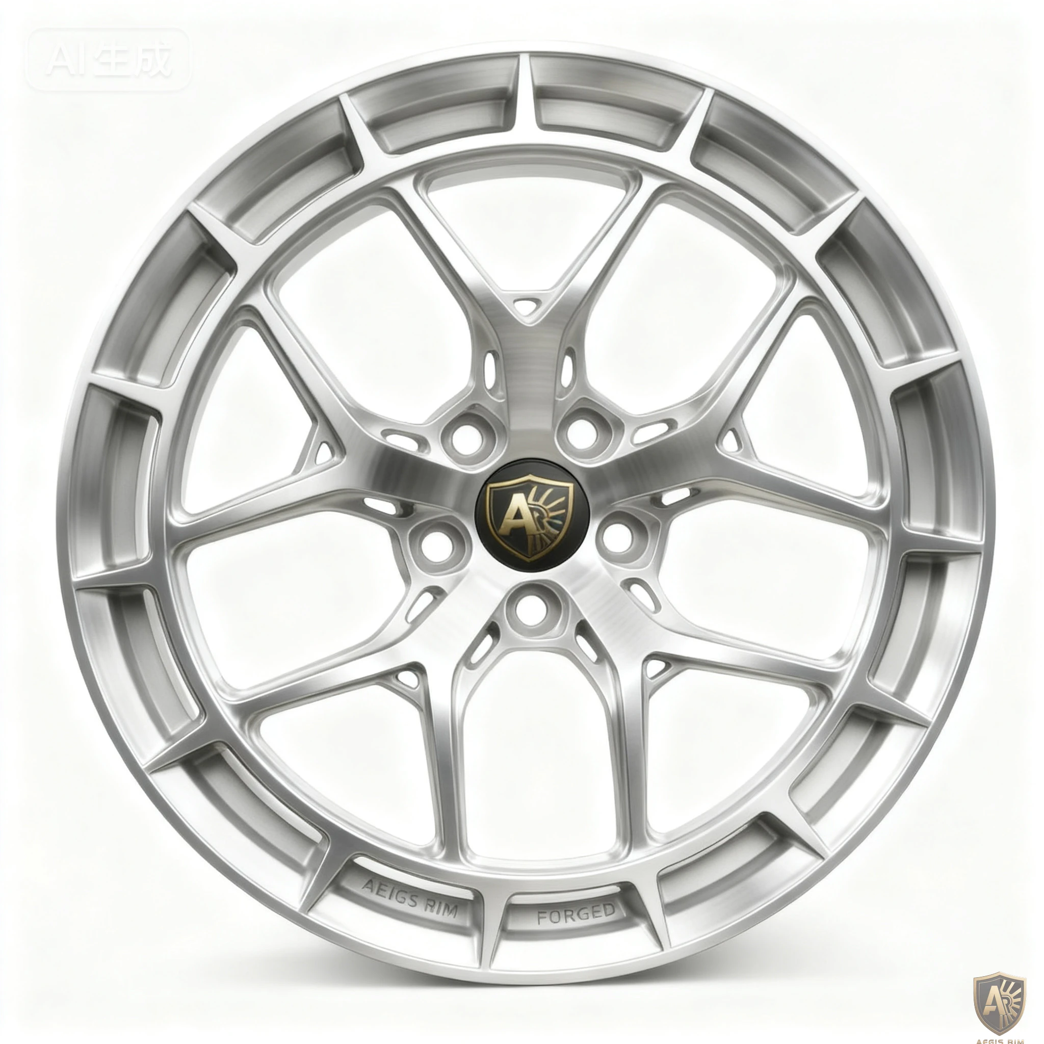 Aegis Forge Prodesign Geometric 001 Gloss Silver Front
