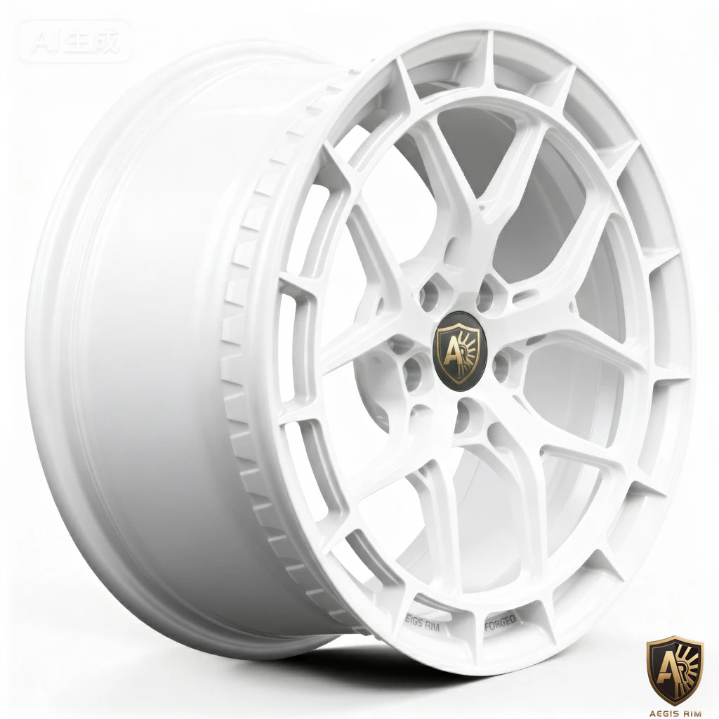 Aegis Forge Prodesign Geometric 001 Gloss White 45 Degree Tilt 2