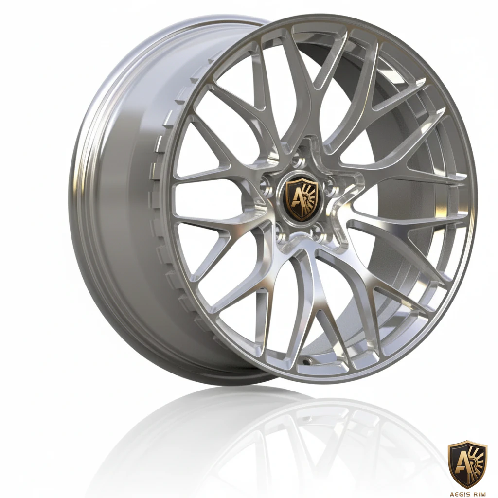 Aegis Forge Prodesign Geometric 002 Gloss Silver 45 Degree Tilt
