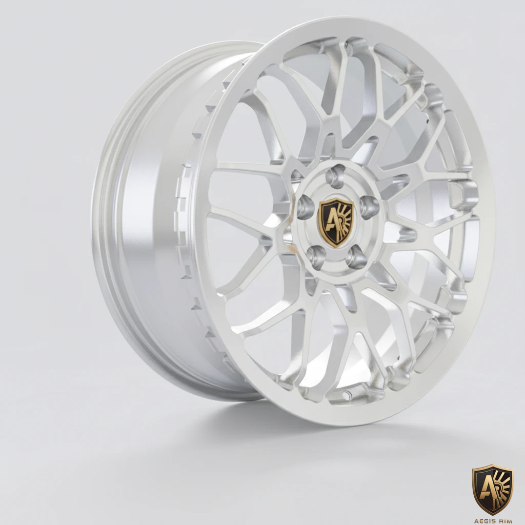 Aegis Forge Prodesign Geometric 003 Gloss Silver 45 Degree Tilt