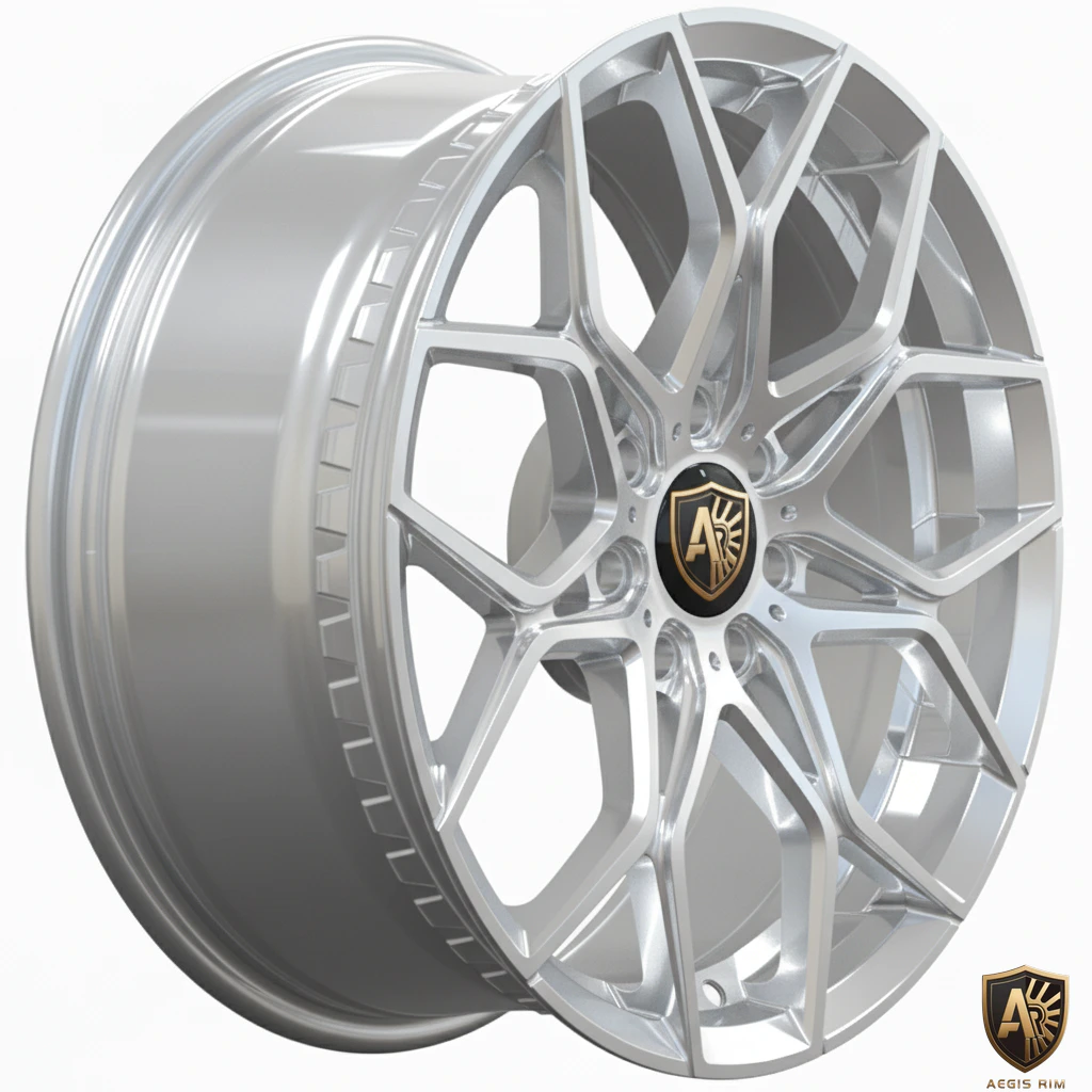 Aegis Forge Prodesign Geometric 005 Gloss Silver 45 Degree Tilt