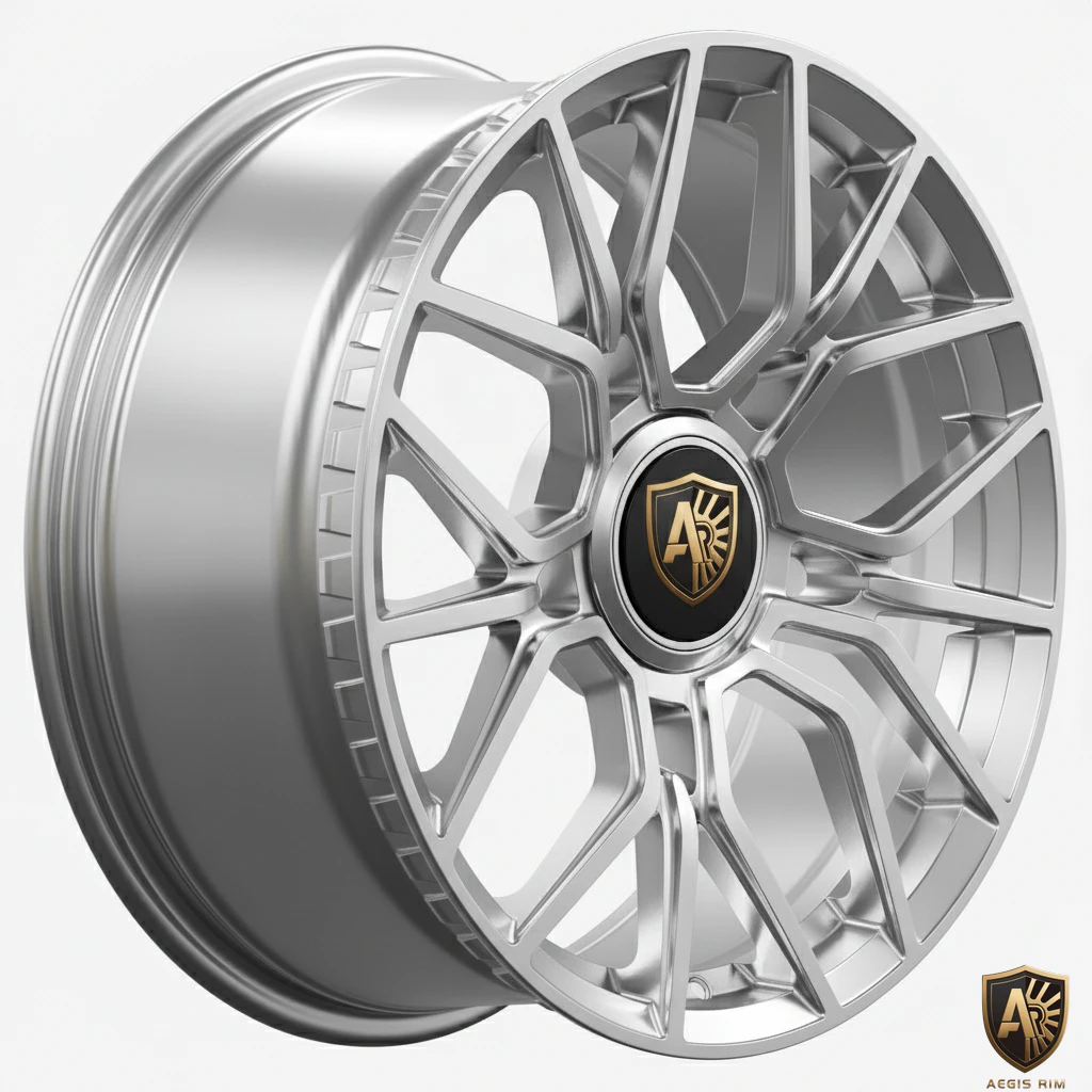 Aegis Forge Prodesign Geometric 006 Gloss Silver 45 Degree Tilt