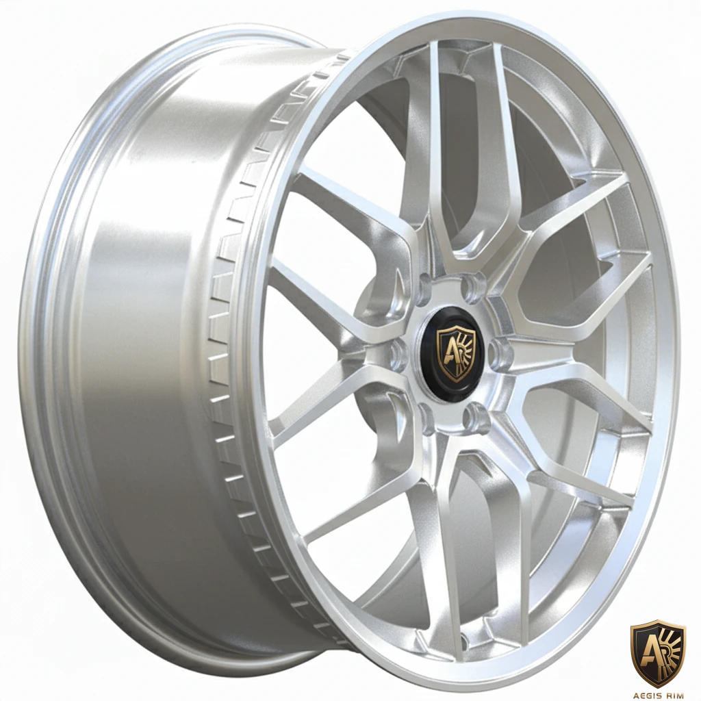 Aegis Forge Prodesign Geometric 011 Gloss Silver 45 Degree Tilt