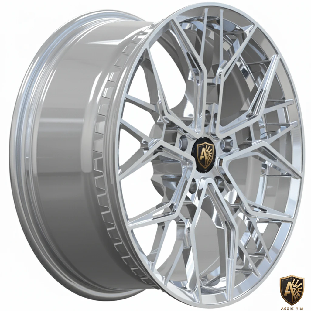 Aegis Forge Prodesign Geometric 014 Gloss Silver 45 Degree Tilt