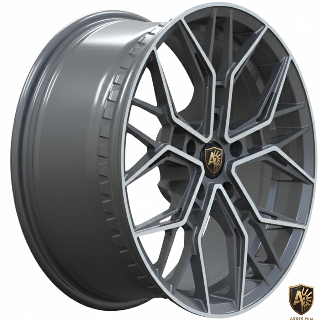 Aegis Forge Prodesign Geometric 014 Matte Gunmetal 45 Silver Tilt
