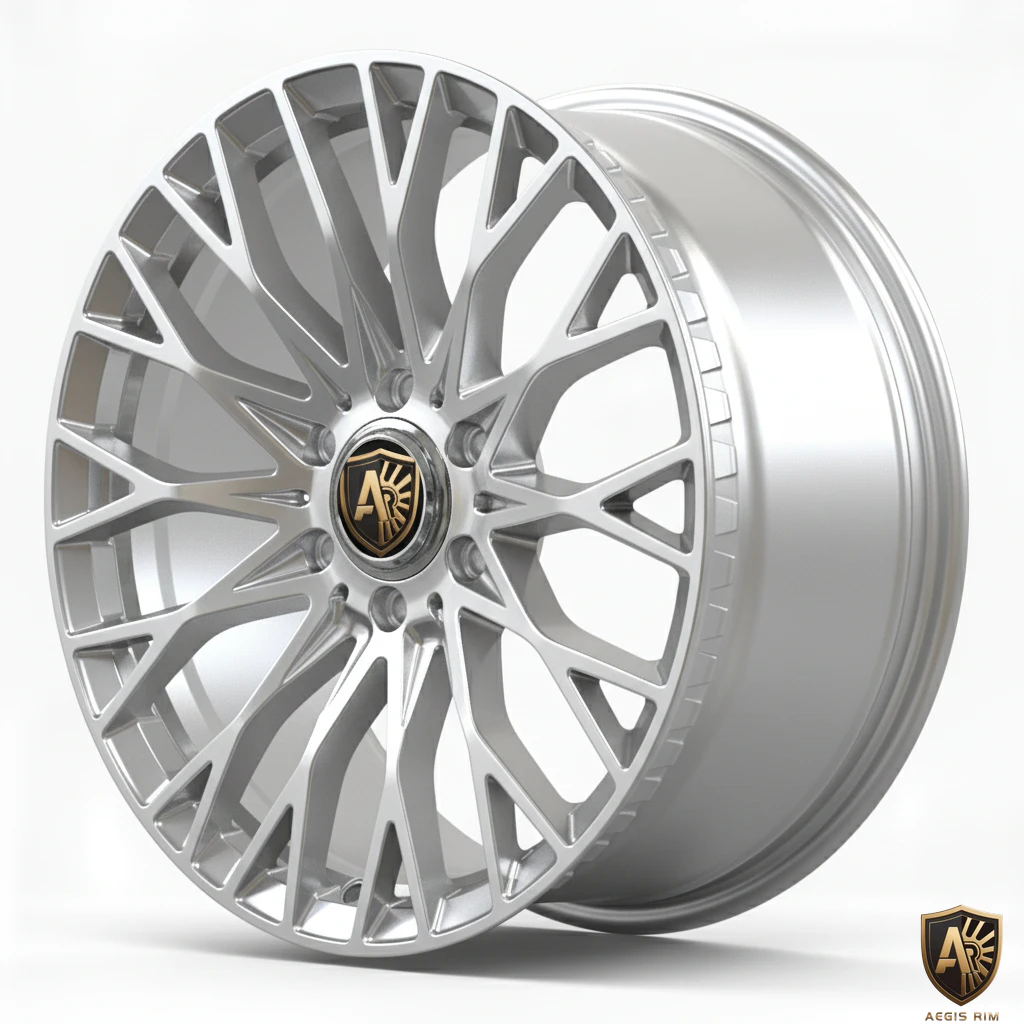 Aegis Forge Prodesign Geometric 018 Gloss Silver 45 Degree Tilt