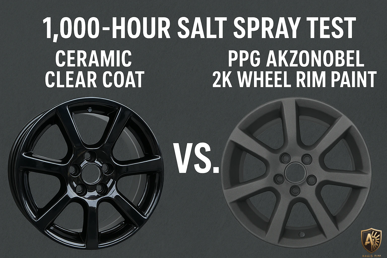 PPG AkzoNobel 2K wheel rim paint after extreme salt spray test with zero paint loss