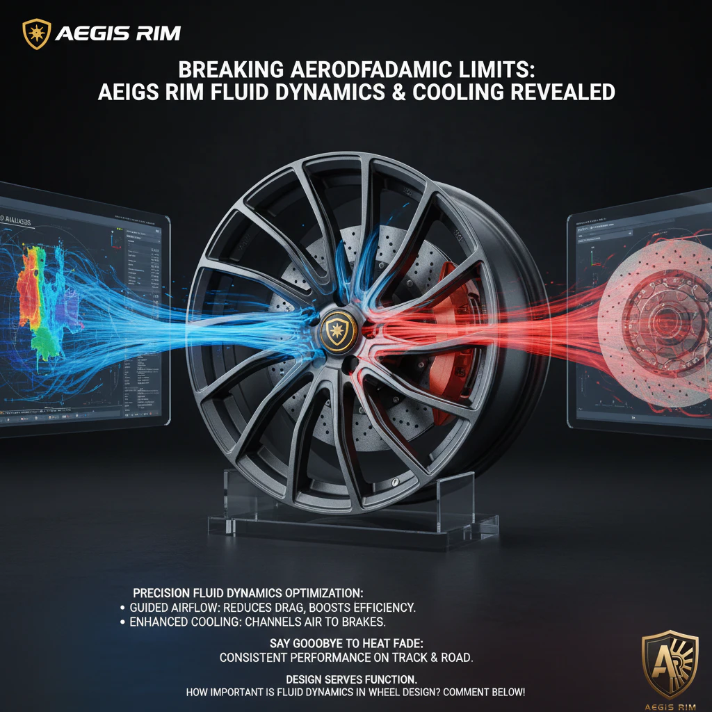 CFD aerodynamic visualization of brake cooling performance improvements on AEGIS RIM