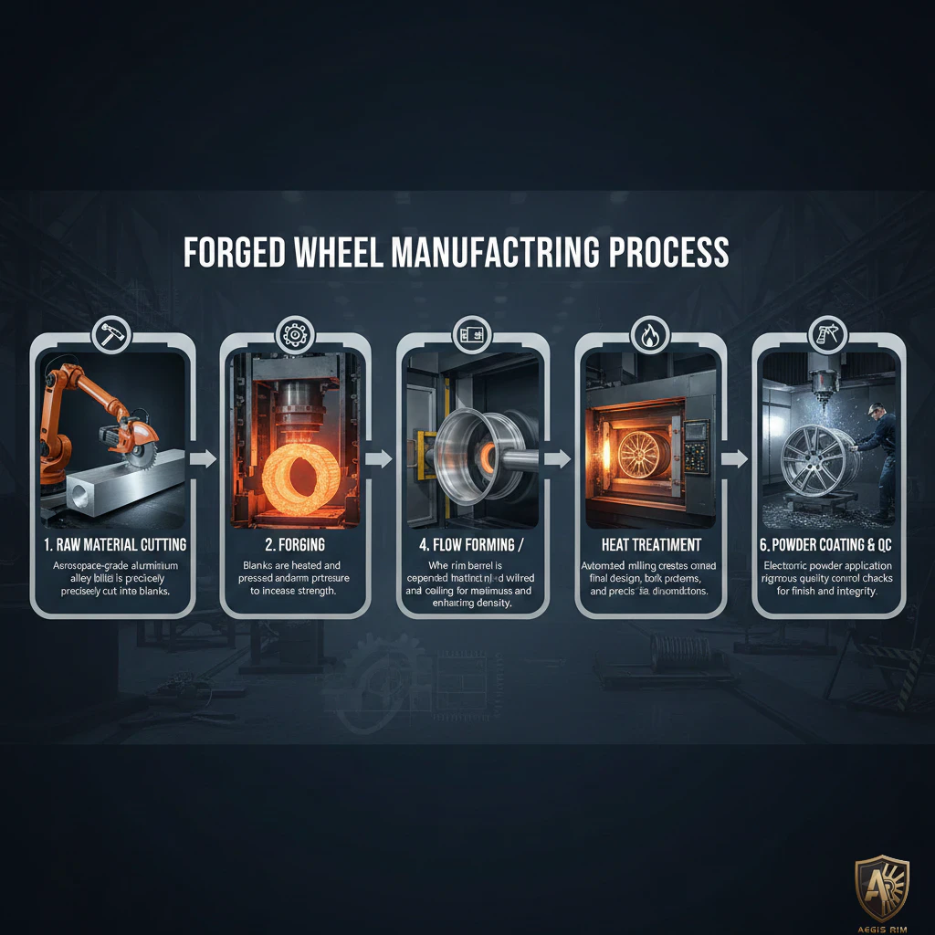 Aerospace grade forging process used in performance wheel manufacturing